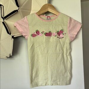 Y2K 2001 vintage Gymboree girls strawberry cotton tee xxl / size girls 7
